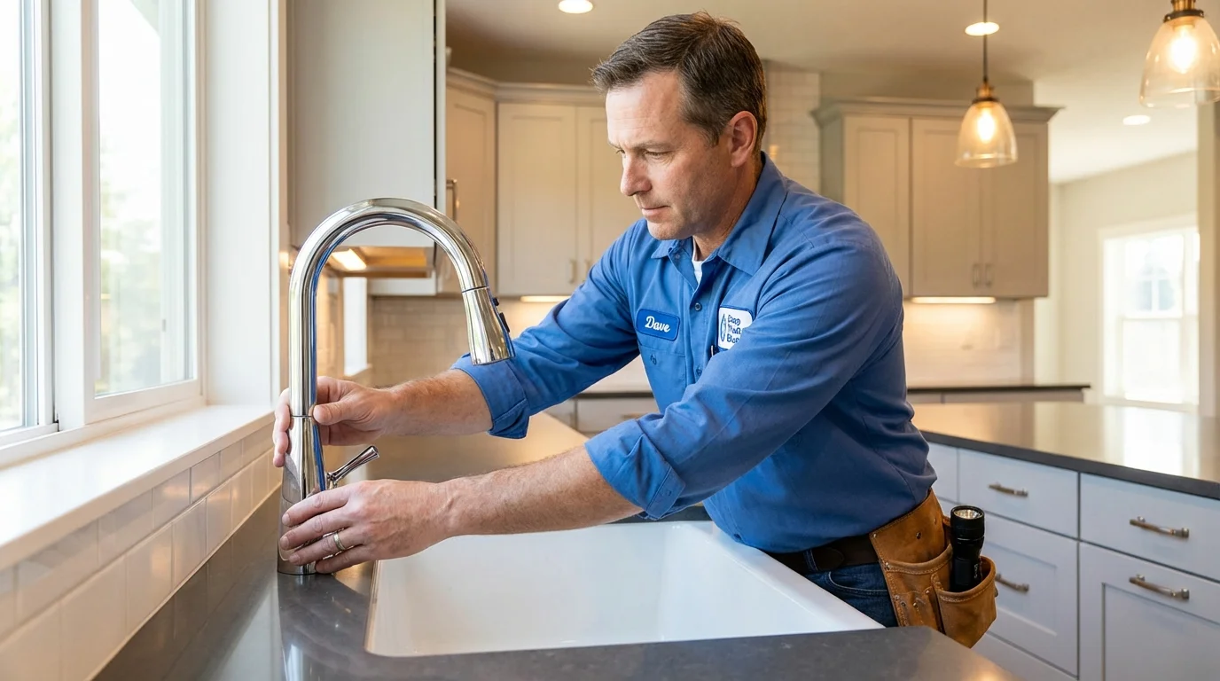 Kitchen faucet installation by Johns Plumbing LLC in Hemphill
