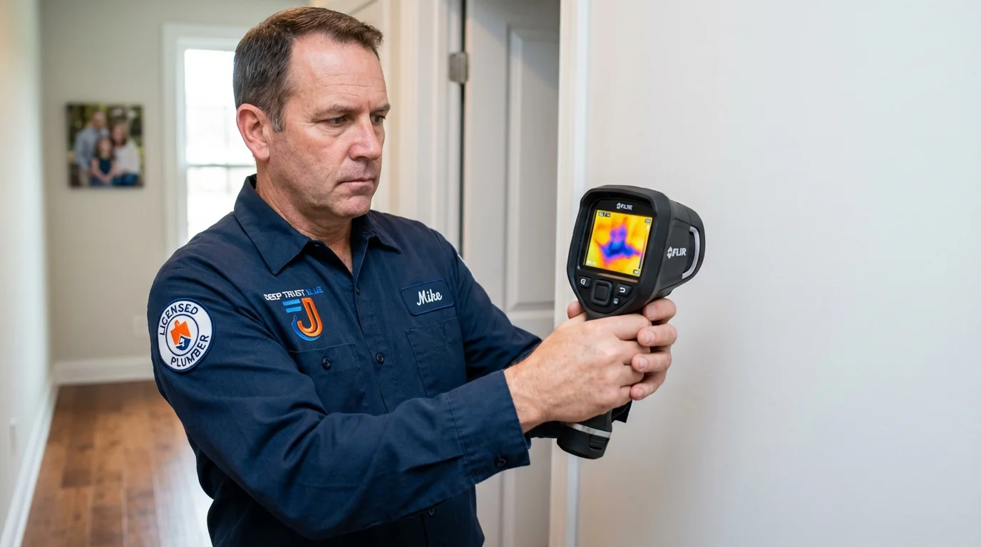 Thermal imaging leak detection by Johns Plumbing LLC in Hemphill